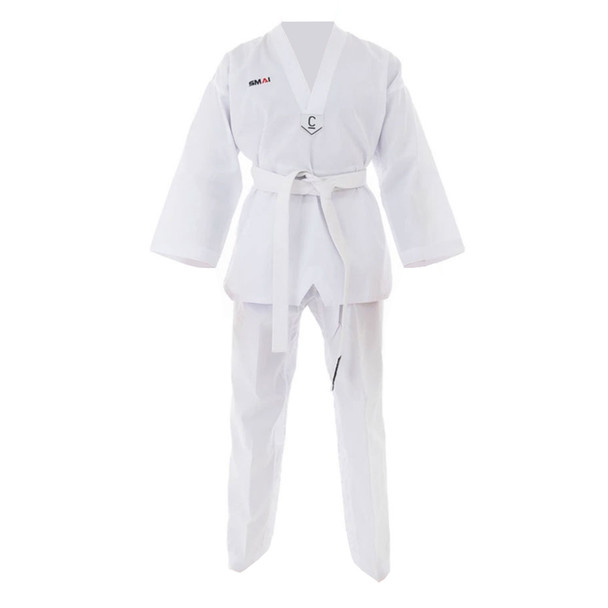 SMAI TKD CLUB CLASSIC WHITE VNECK W/ BELT