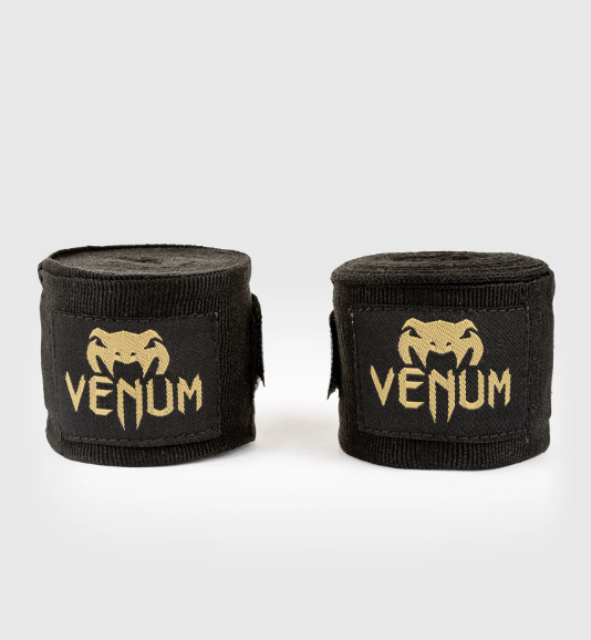 VENUM KONTACT BOXING HANDWRAPS 4.5M - BLK/GOLD