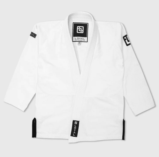 KINGZ LOYAL SUPERLIGHT JIU JITSU GI WITH FREE WHITE BELT - WHITE