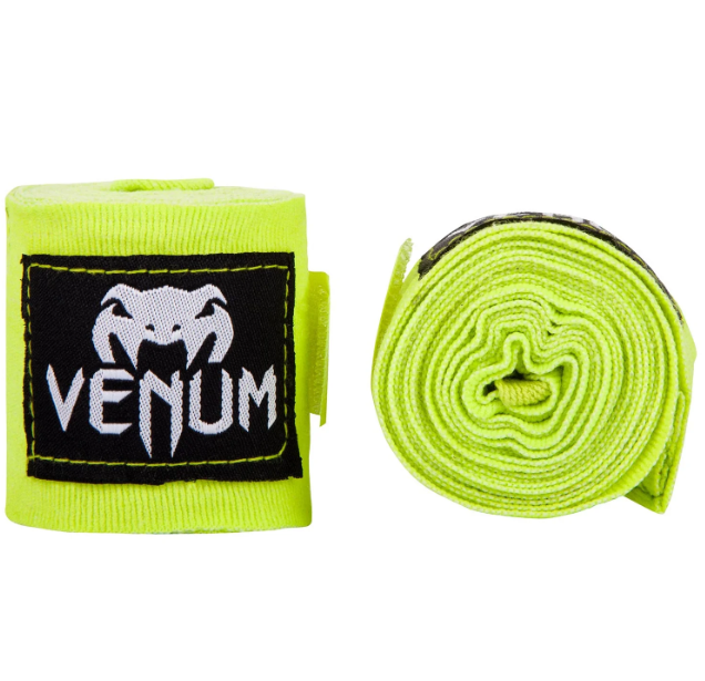 VENUM KONTACT BOXING HANDWRAPS 4.5M - NEON YELLOW
