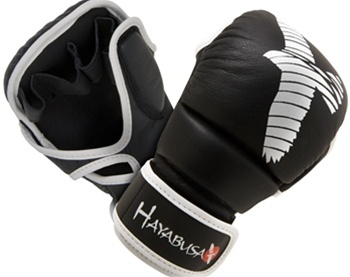 HAYABUSA PRO HYBRID MMA GLOVES BLACK