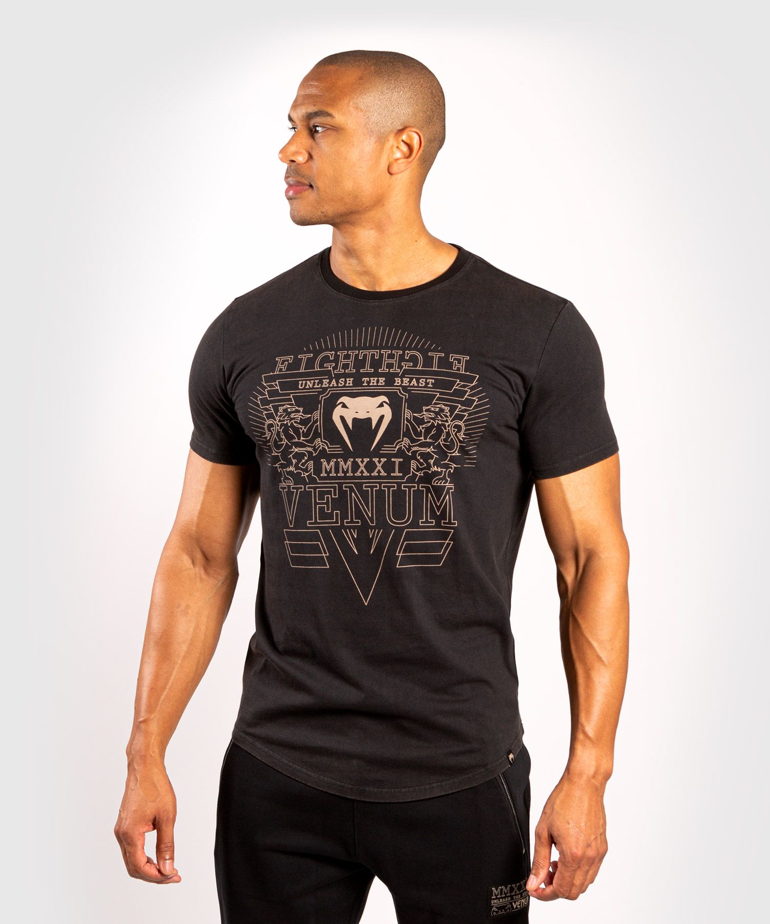 VENUM LIONS21 TSHIRT-BLACK/SAND