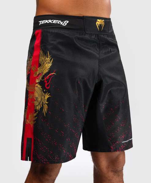 Venum x TEKKEN 8 - Marshall Law Fight Shorts - Black/Red/Gold