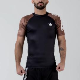 Kingz Ranked Performance S/S Rashguard XS BROWN