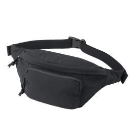Casual Lightweight Belt Bag,Waterproof Money and Phone Waist Bag,Dual Pocket,Black & White