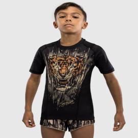 Venum Tiger Kids Muay Thai Shorts - Black/Neon Orange