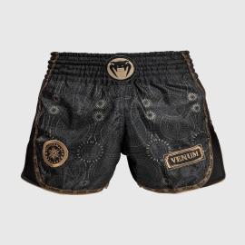 VENUM SANTA MUERTE DARK SIDE - MUAY THAI SHORTS - BLACK/BROWN