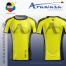 ARAWAZA DRY-TECH SPORTS TEE SHIRT YELLOW/GRAY