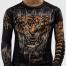 Venum Tiger Kids Long Sleeve Rashguard - Black/Neon Orange