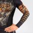 Venum Tiger Men's Long Sleeve Rashguard - Black/Neon Orange